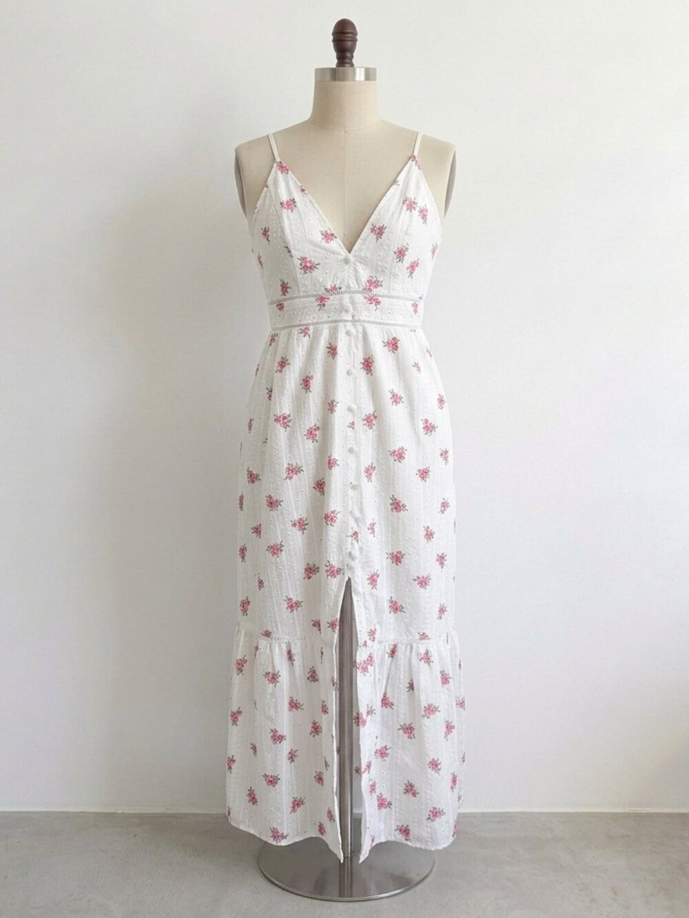 100% Cotton Floral Maxi Dress Boho Witchy Cottagecore Wedding